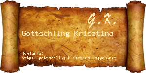 Gottschling Krisztina névjegykártya